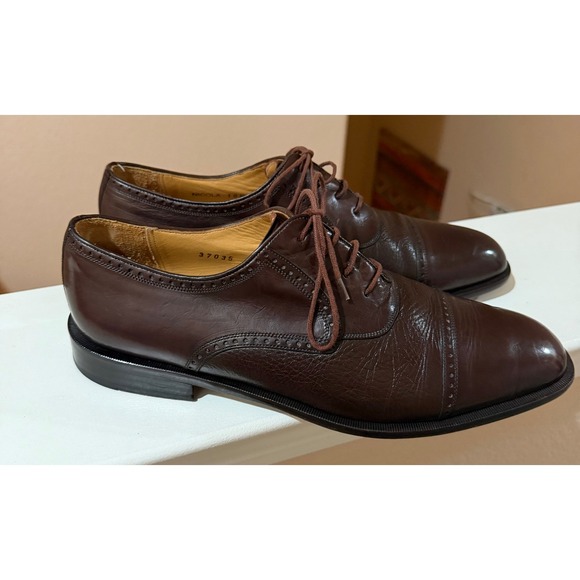 Mezlan Other - Mezlan Nicola Cap Toe‎ Oxford Brown Leather Dress Shoes Men's 10.5 Made Spain